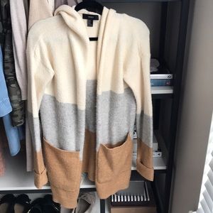 Hooded Colorblock Cardigan